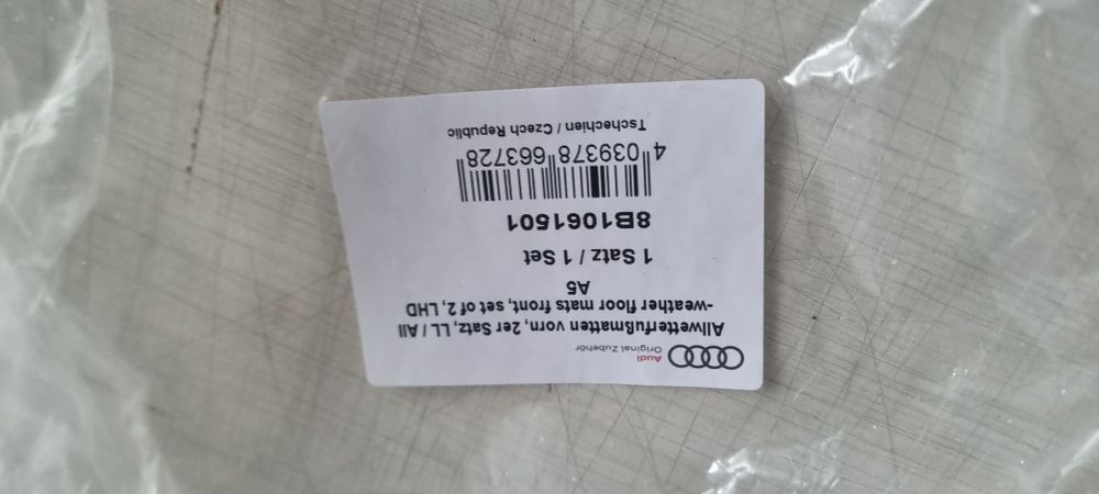 Dywaniki welurowe audi A5 B10 sedan/kombi