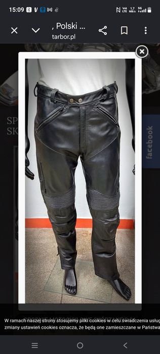 Spodnie damskie skórzane motocykllowe Tarborr