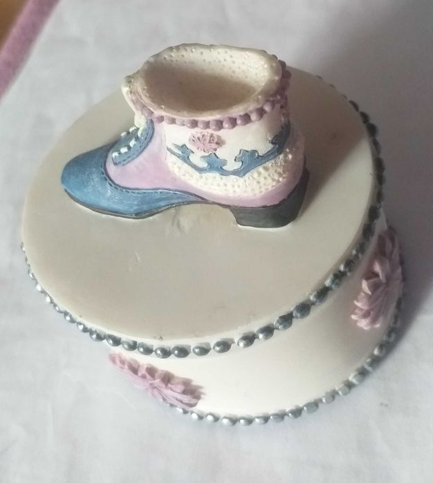 Мини-шкатулка для безделушек, шкатулка для украшений овальная с туфлей