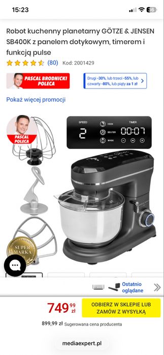 Nowy Robot kuchenny planetarny GÖTZE & JENSEN SB400K