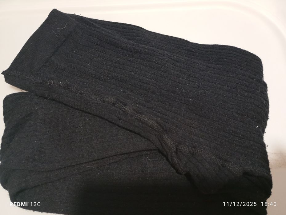 Meias calças caneladas