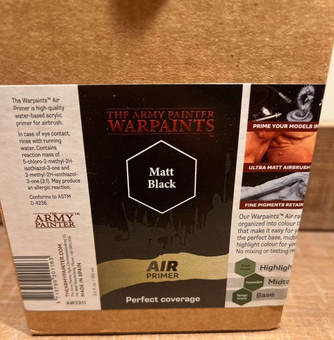 The Army Painter: Warpaints Air - Matt Black Primer (100 ml)