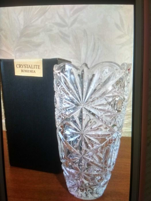 Ваза кришталева богемія нова