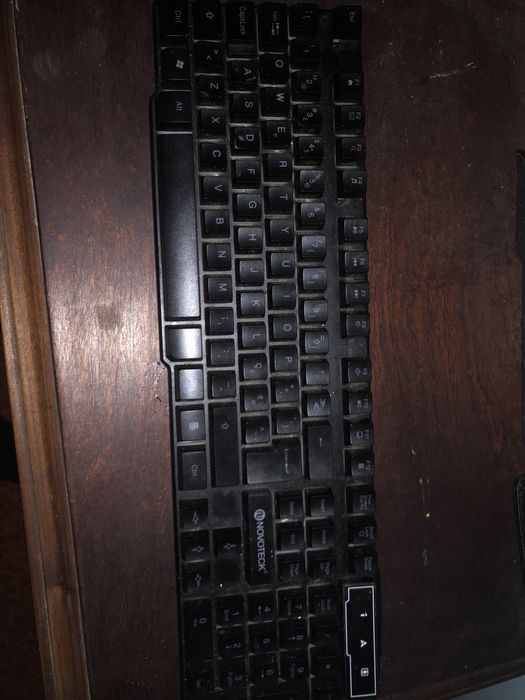 Teclado led + headfones com micro