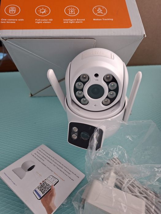 Camara videovigilancia com 2 camaras, wifi, sensor de movimento