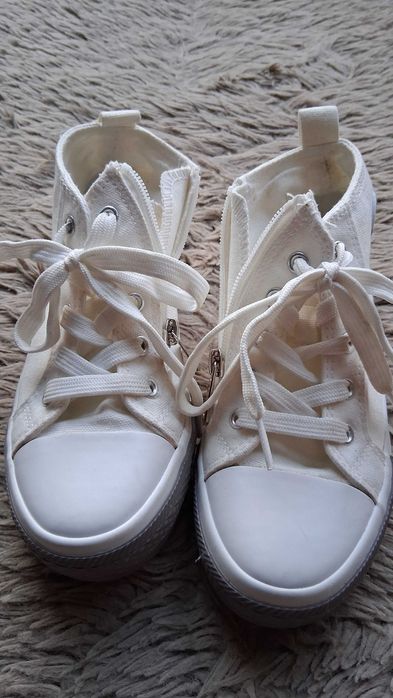 Dziecięce trampki wysokie białe roz.34