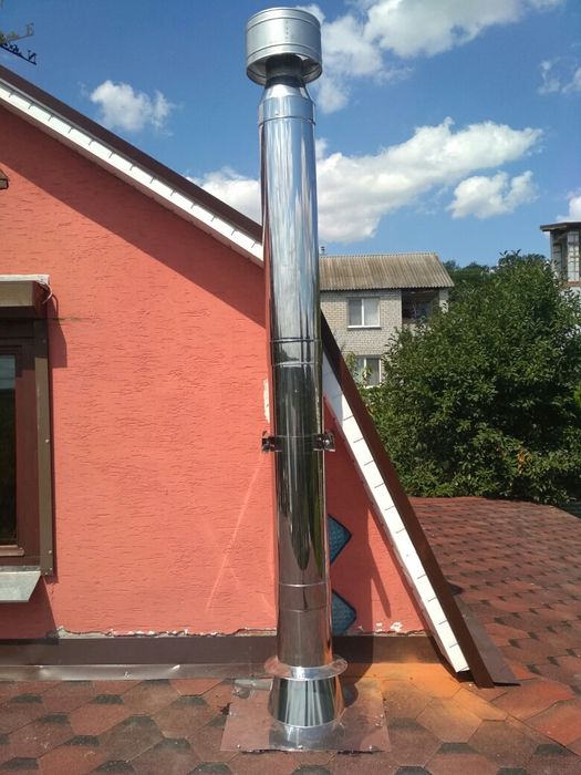 Дымоход димохiд труба сендвич замер изготовление монтаж