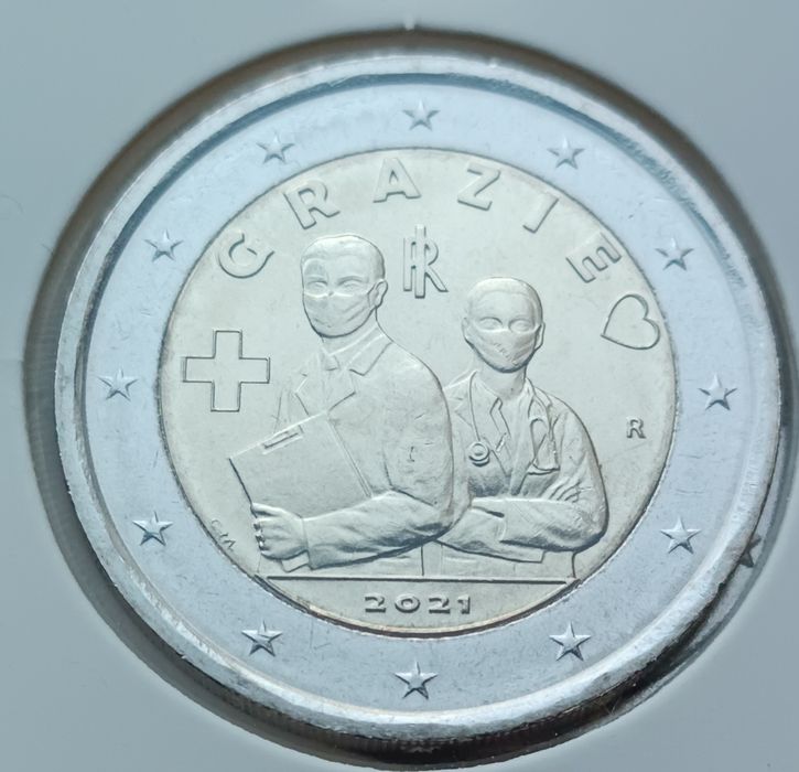 Italia 2021 - Moeda 2€ Comª. Profissionais de Saúde