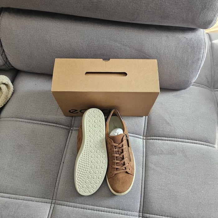 Ecco classic casual brązowe zamszowe 38 24.5