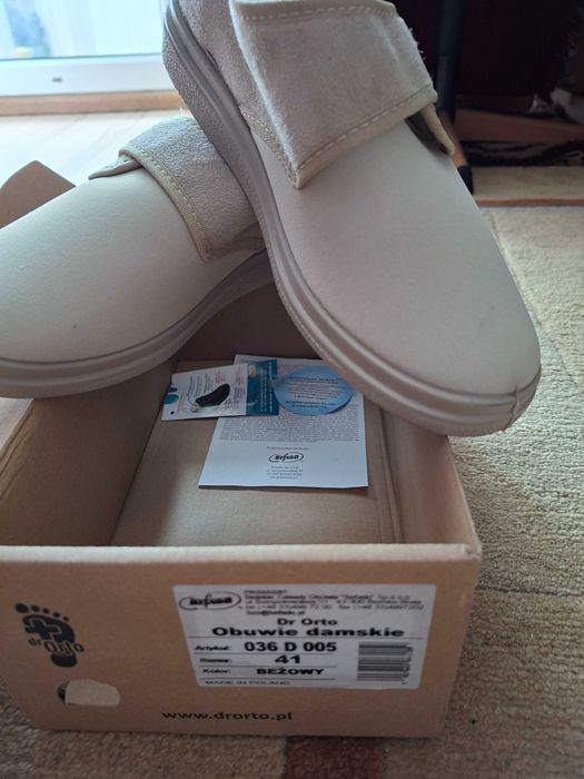 Buty damskie r 41 Dr Orto beżowe Nowe