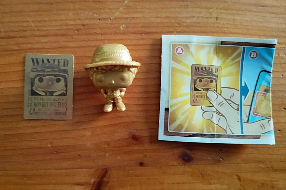 Luffy Dourado Figura Kinder One Piece