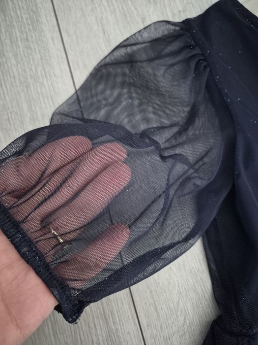 Piękna granatowa sukienka tiul brokat H&M r 140 nowa