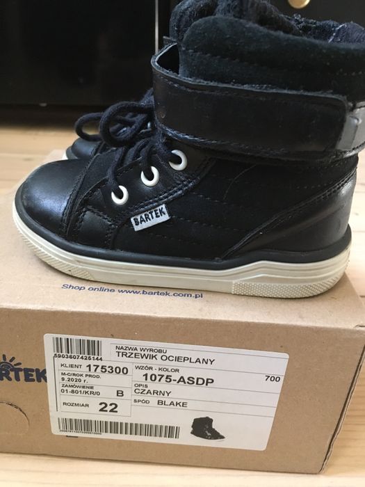 Bartek buciki 22 trzewiki skora buty ocieplane