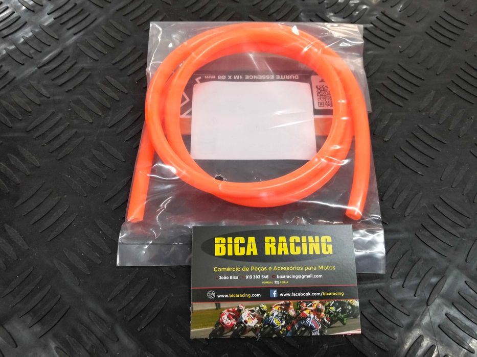 Tubo de gasolina silicone laranja 5MM 1metro