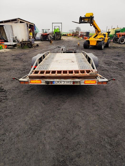 Laweta, przyczepka bardzo mocna, solidna, niska, pod koparki