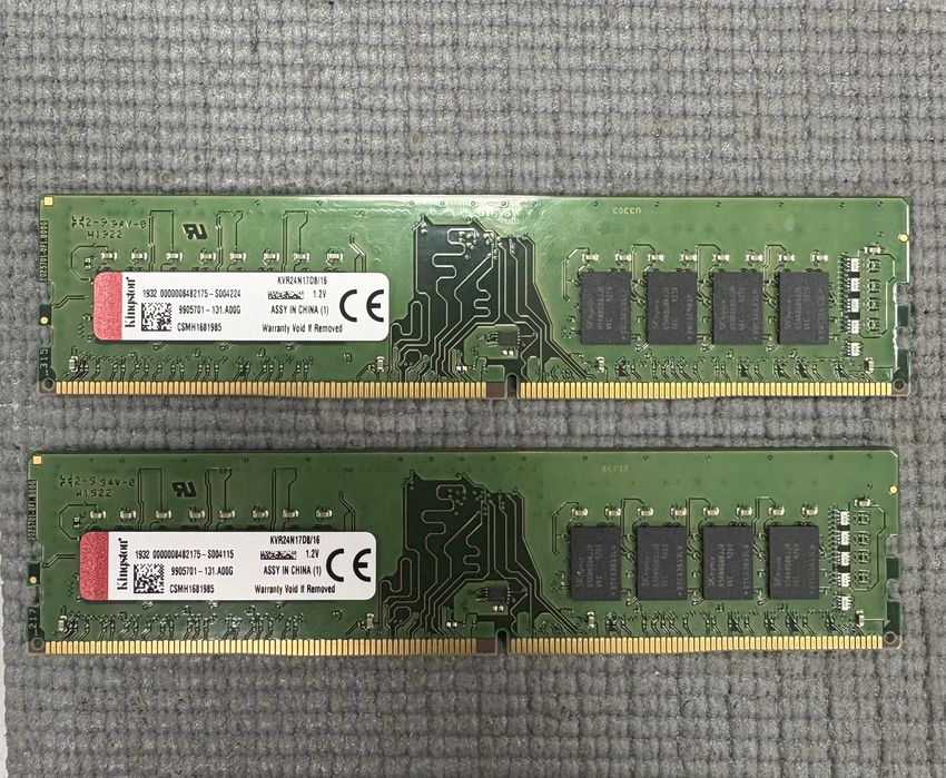 Memória RAM Kinsgston 32GB (2X16GB) 2400Mhz CL17