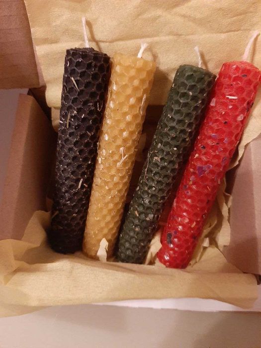 Програмні свічки з вощини та травами НАБІР