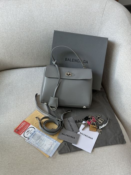 Жіноча сумка Balenciaga Rodeo Mini Grey/Silver 23"