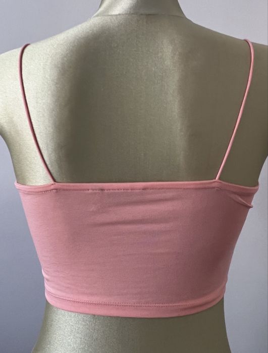 Asos morelowy bawełniany top na ramiączkach r. XS