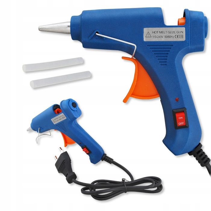 Pistolet Do Klejenia Klejarka 7mm + 50 Lasek Kleju Kolorowego Brokat K