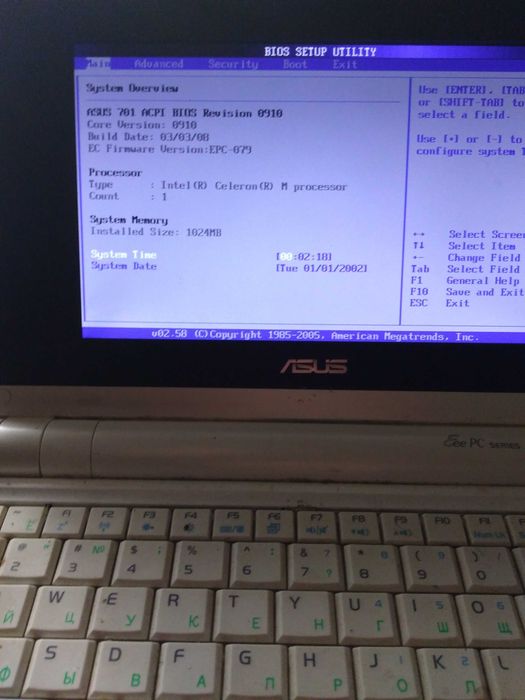 нетбук asus Eee PC 4G