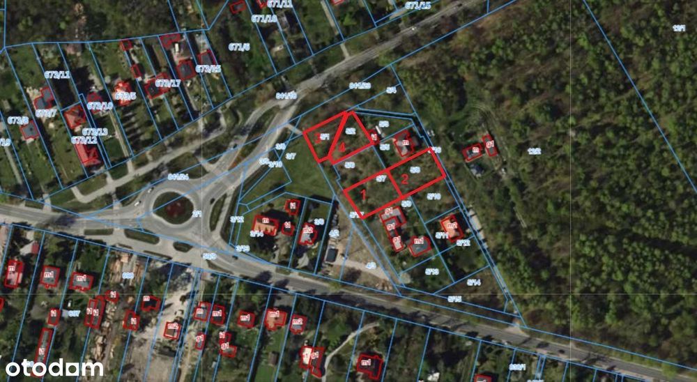 Łagiewniki ulica okólna 550 do 1600m2 Media Asfalt