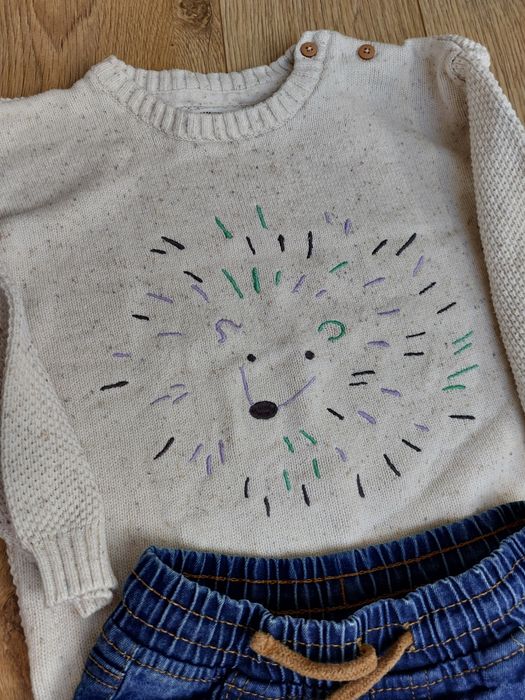 Bawełniany sweter i joggery r.104