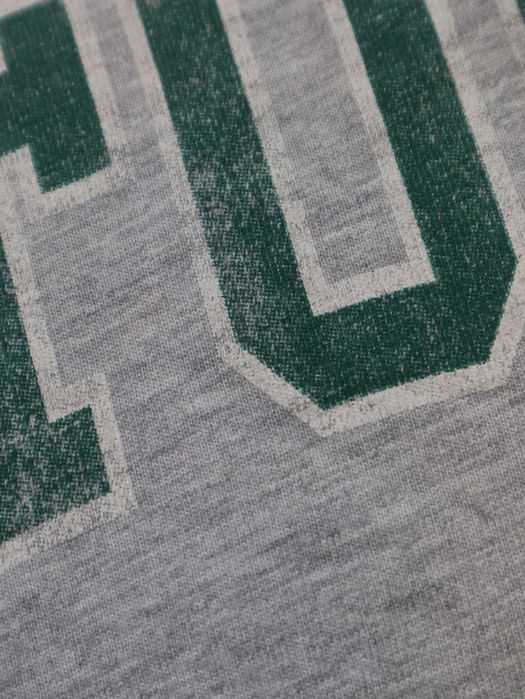 California USA green logo szara koszulka oversize z krótkim rękawem