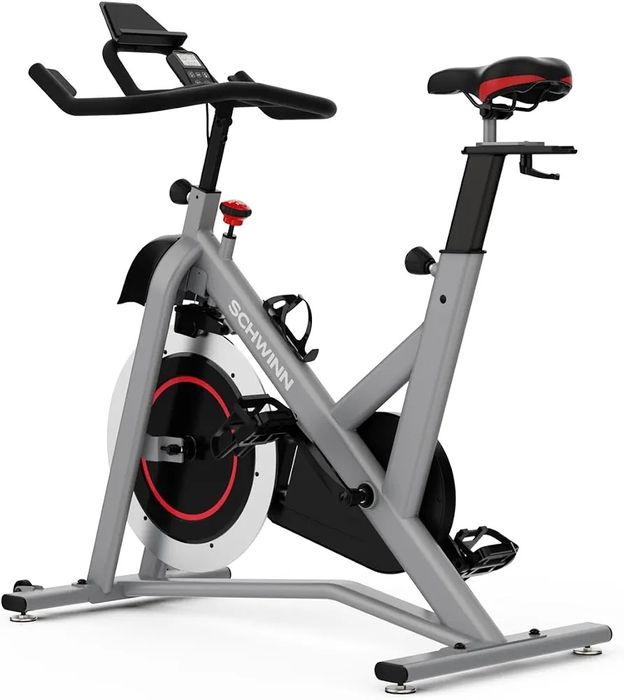 Schwinn Fitness IC3.5 Indoor Cycle, 100 elektronicznych poziomów oporu, Rower Spinningowy Bluetooth FTMS, cicha praca,