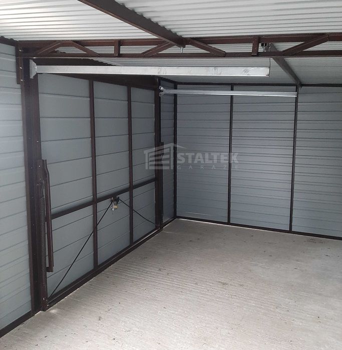 Schowek - Domek Ogrodowy 6x3 Brama okno drzwi dach spad w tył ST106