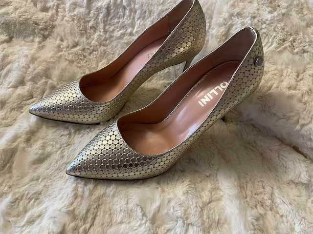 Buty czółenka szpilki złote POLLINI, rozmiar 36 nowe