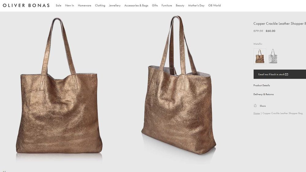 Замшева женская сумка шоппер розовая пудровая Oliver Bonas