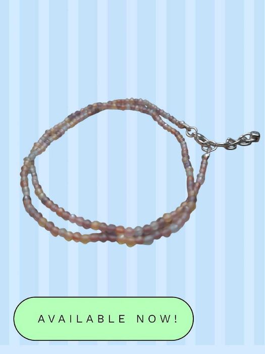 Naszyjnik Kocie oko - beżowe