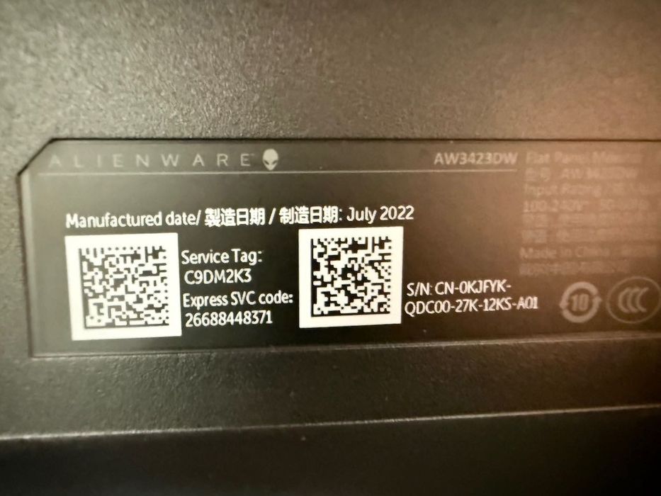 Monitor Dell Alienware AW3423DW. BOX. Stan idealny