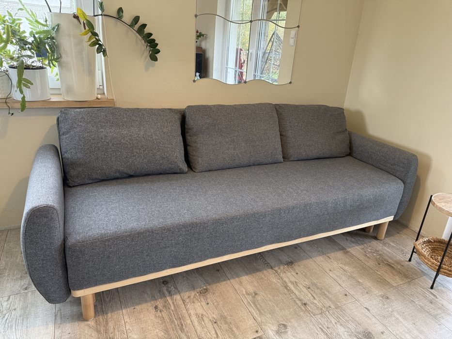 Idealna Sofa kanapa rozkladana do spania Ikea Grunnarp ciemno szara, gwarancja