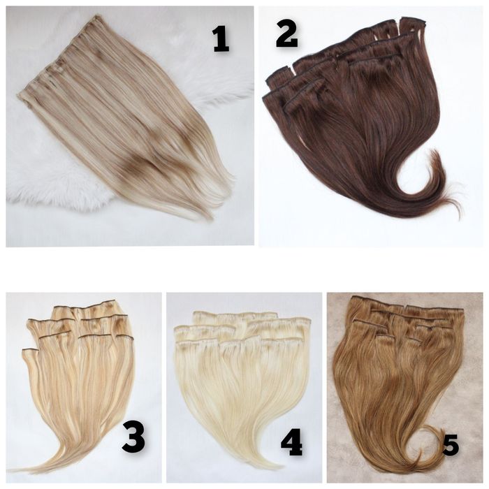 Треси на заколках натуральні