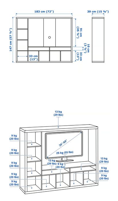 Móvel IKEA LAPPLAND usado em bom estado