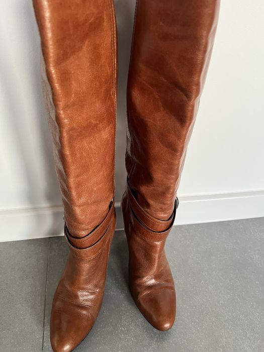 Kozaki Prima Moda 38 brązowe skóra naturalna