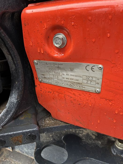 Kubota kx19 -4 mini koparka