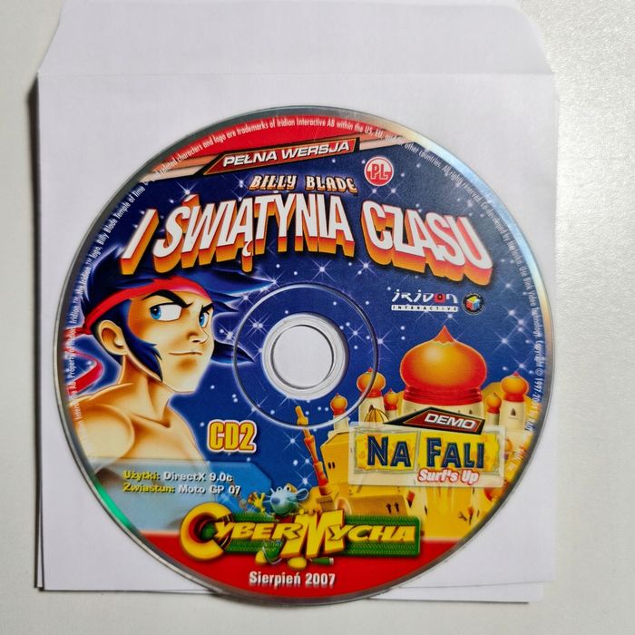 gra pc - billy blade i świątynia czasu [pl]- sama płyta