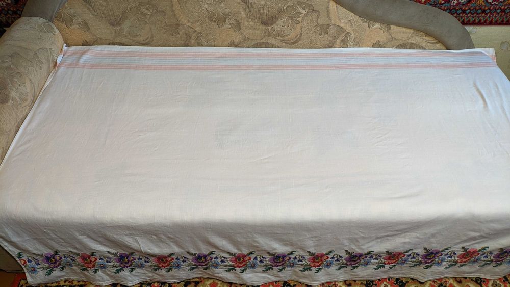 Лляна простинь в українському стилі. РУЧНА РОБОТА.