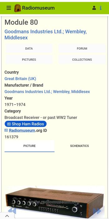 Amplituner Goodmans Module 80 / vintage / UK /
