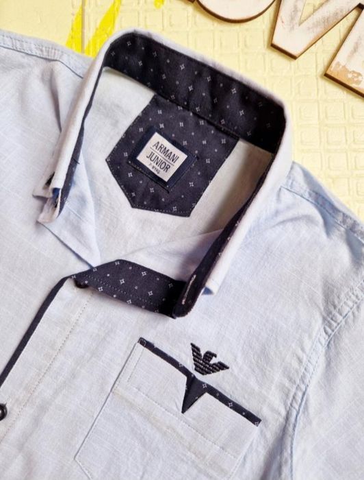 Шкільна сорочка Armani Junior 7-8 р рубашка до школи хлопчик