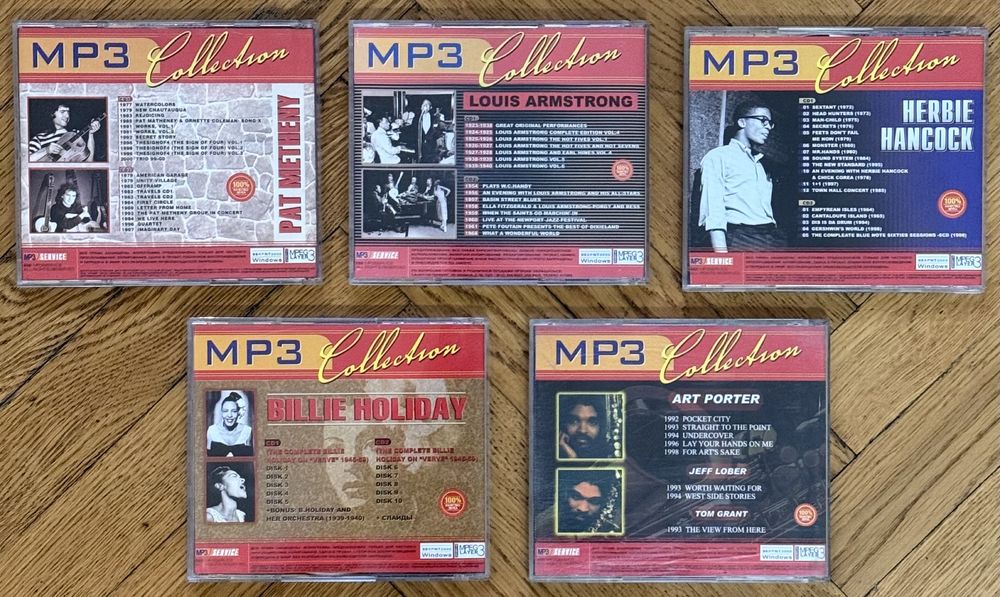 Набір CD дисків: Джазові MP3 колекції (9 шт)