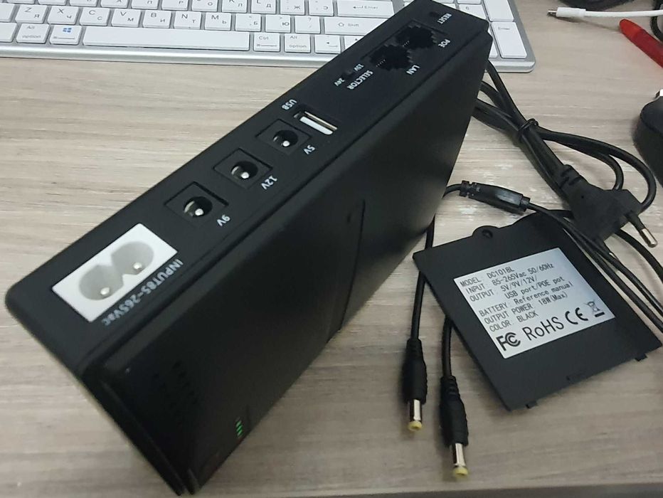 ДБЖ для роутера UPS DC1018L з акумуляторами 4*3150mA*h (безперебійник Інтернету)