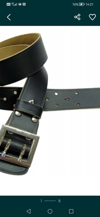 Pas oficerski czarny 145