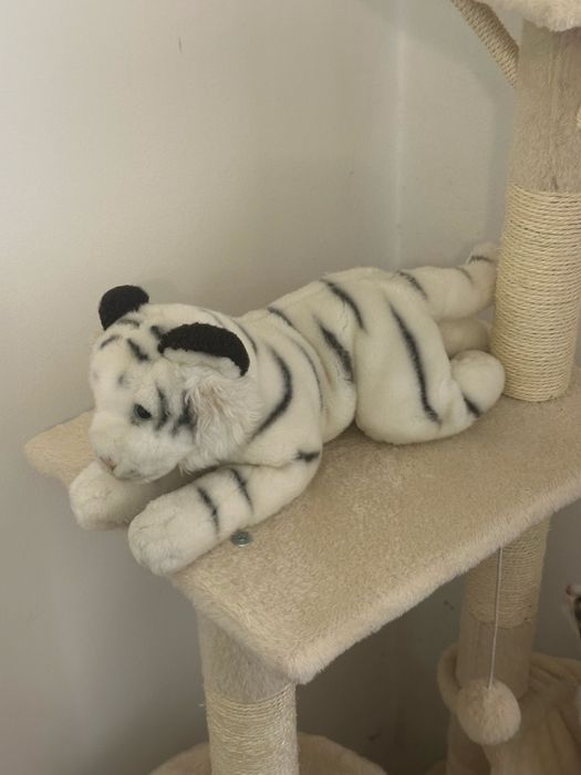 Peluxes tigre branco mae e filho