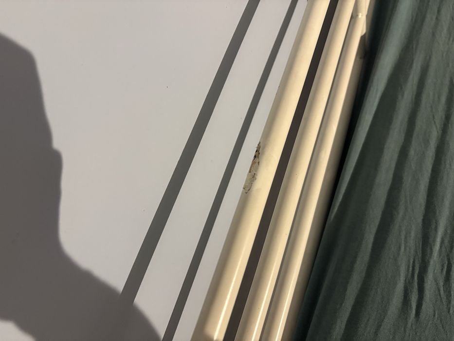 Łóżko piętrowe 90x200 biale rama ikea
