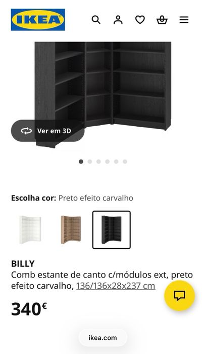 Estantes Ikea billy . Sistema de canto