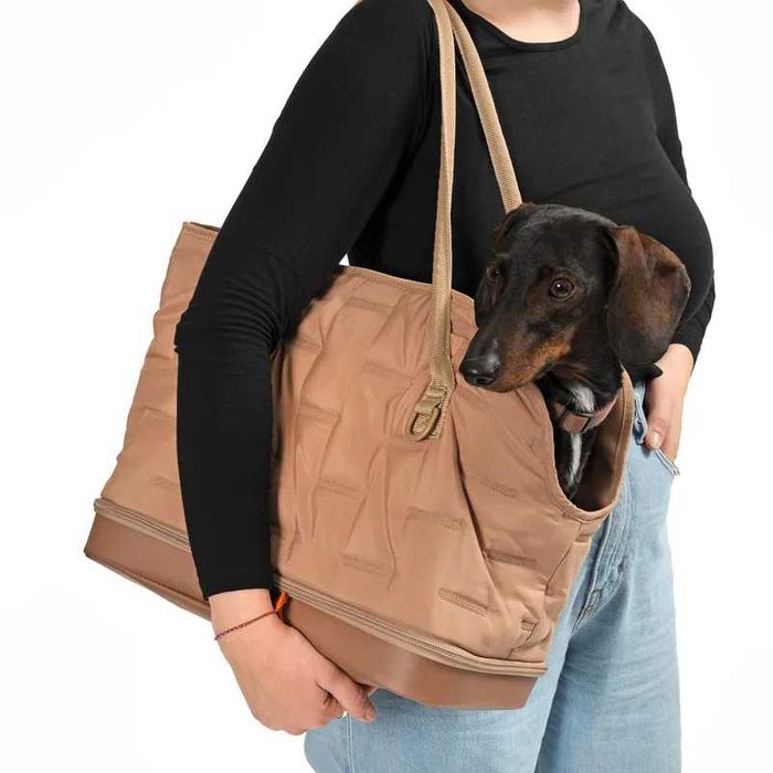 TIAKI torba transportowa na ramię - Premium Camello do 5,5kg 44x21x31